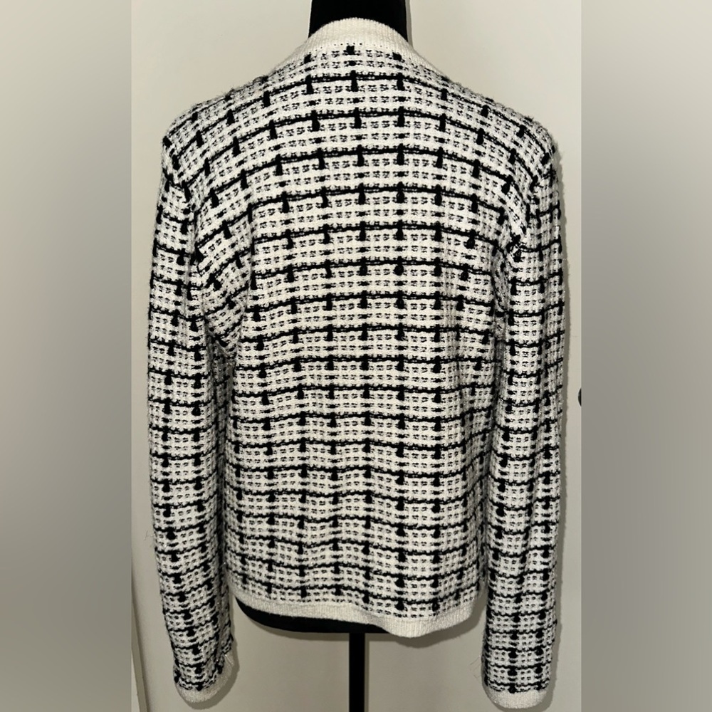 Marled Tweed Cardigan Sweater - Size M - Picture 4 of 5